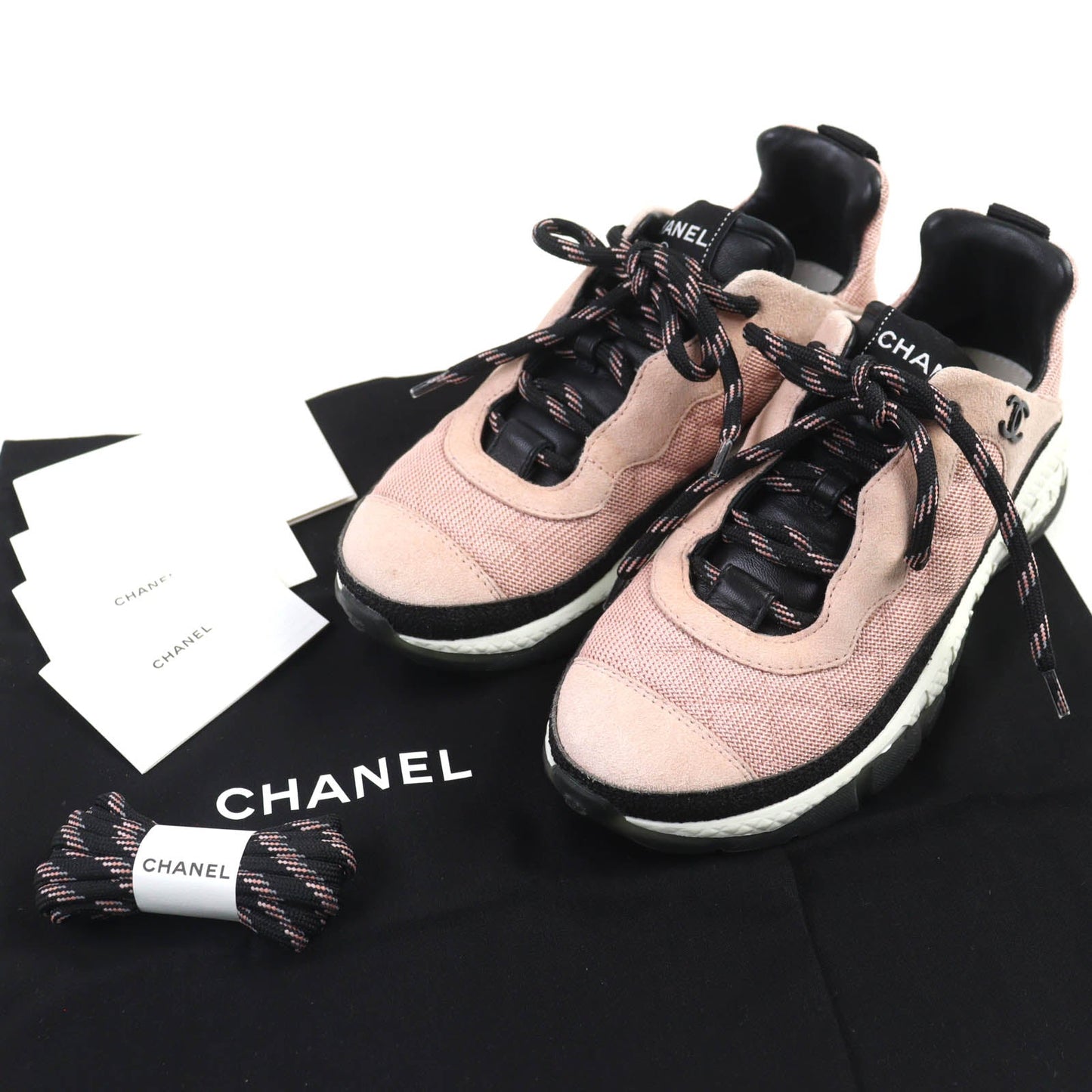 Chanel COCO Mark Matelasse Suede Leather Sneakers