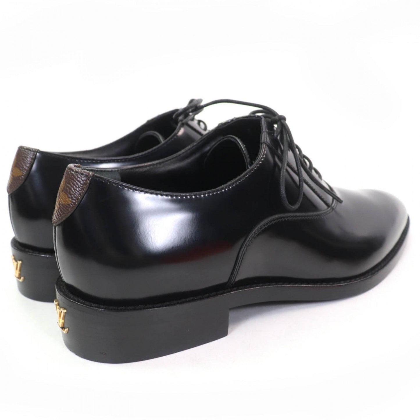 LOUIS VUITTON Leather shoes leather black Suit Line Oxford 37