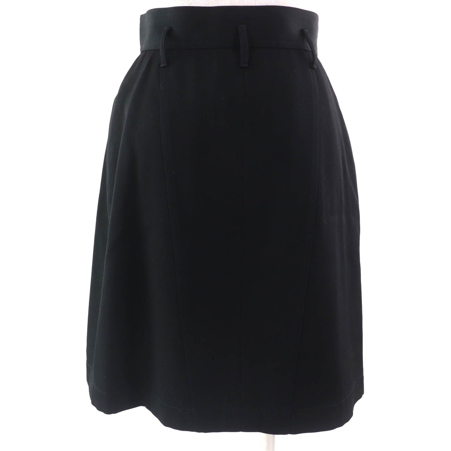 Chanel COCO Mark Button Wool Skirt