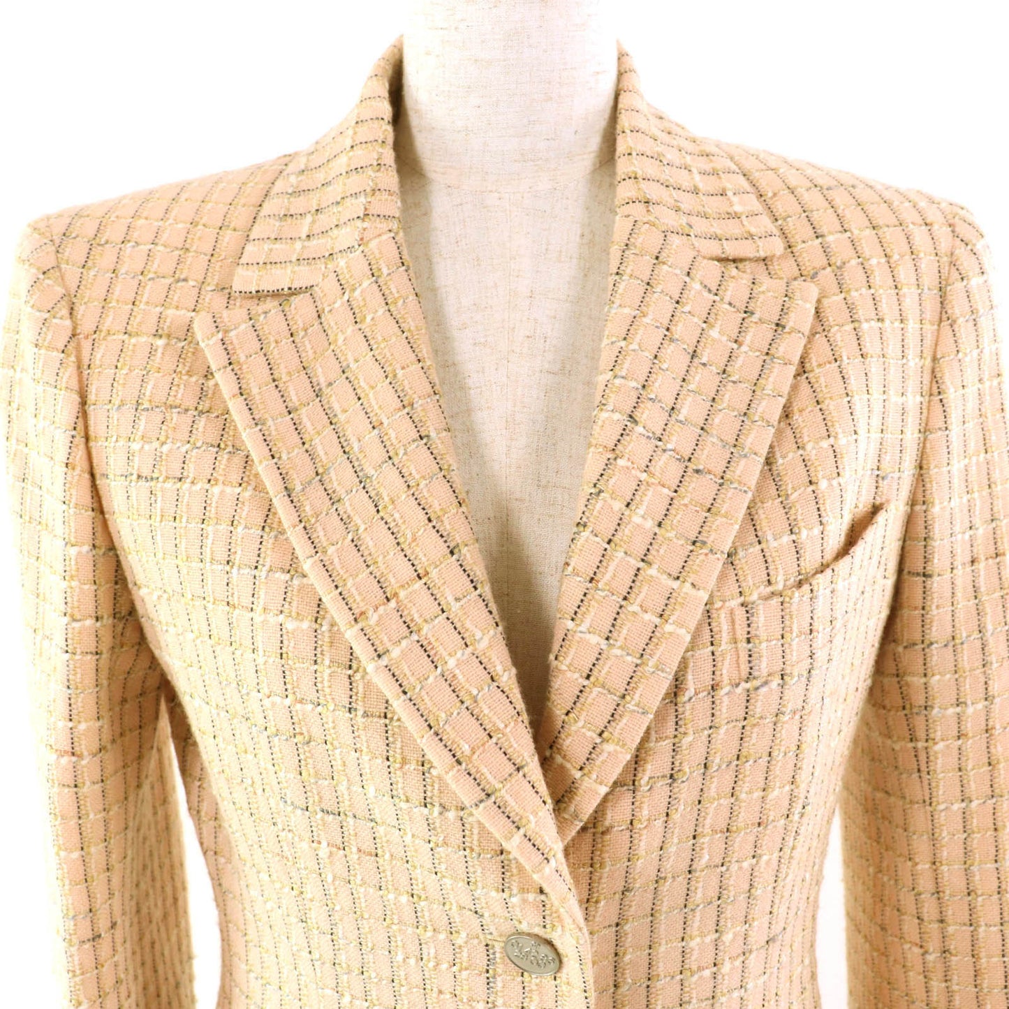 Chanel COCO Mark Button Tweed Wool Jacket