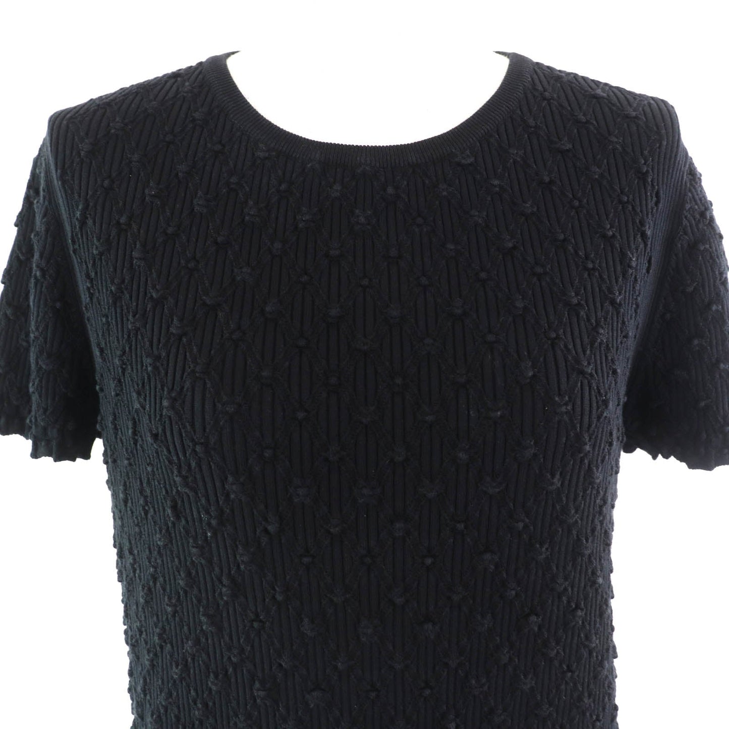 Chanel COCO Mark Metal All-Woven Pattern Dress