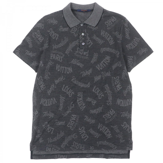 LOUIS VUITTON Short sleeve polo shirt cotton Black type M