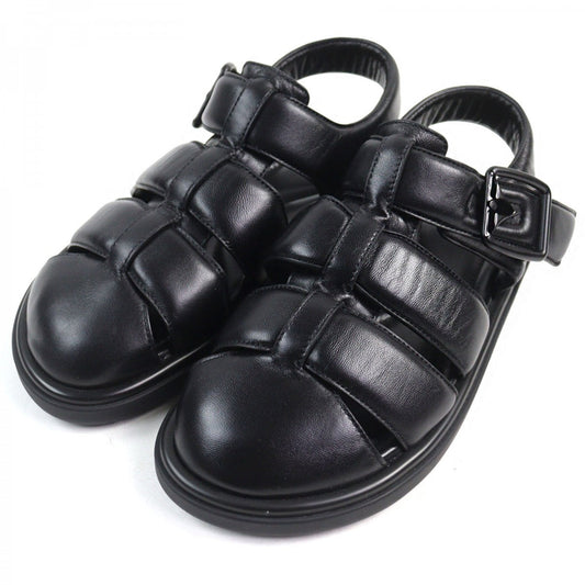 LOUIS VUITTON Sandals 1ACVTR Main: Leather black LV Venice Line mens 7