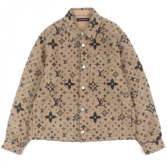 LOUIS VUITTON Jacket HSB39W Outer: 70% wool, Outer: 20% silk, Outer: 10% cashmere, Lining: 100% cotton, Part: 100% polyester Brown mens 50