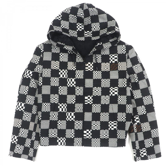 LOUIS VUITTON Jacket HKB90W Outer: 68% wool, Outer: 32% polyester, Lining: 34% cupra, Lining: 28% acetate, Lining: 25% rayon Black White Damier mens 44