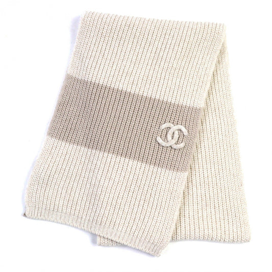CHANEL Scarf 24A cashmere Beige type
