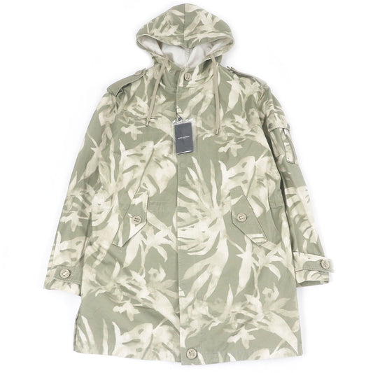 Saint Laurent Paris Leaf Print Mod Coat Coat