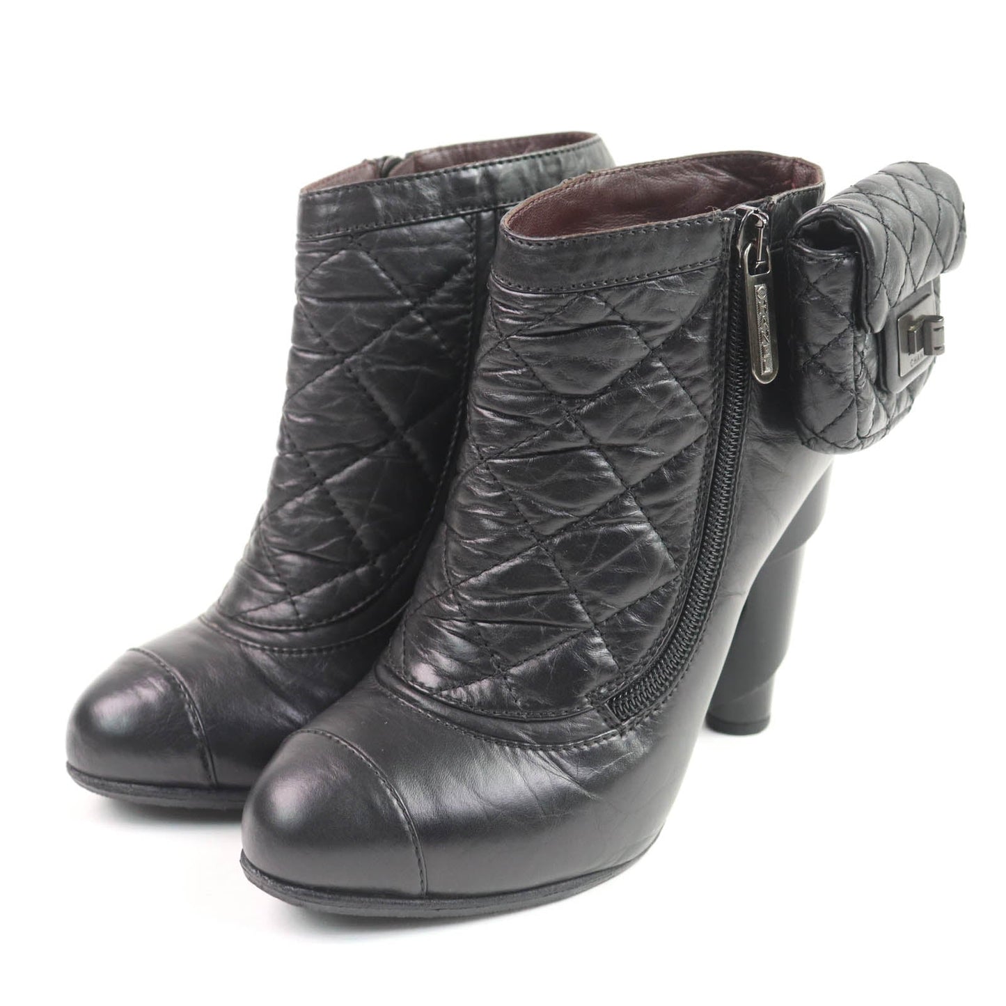 Chanel Leather Ankle Boots