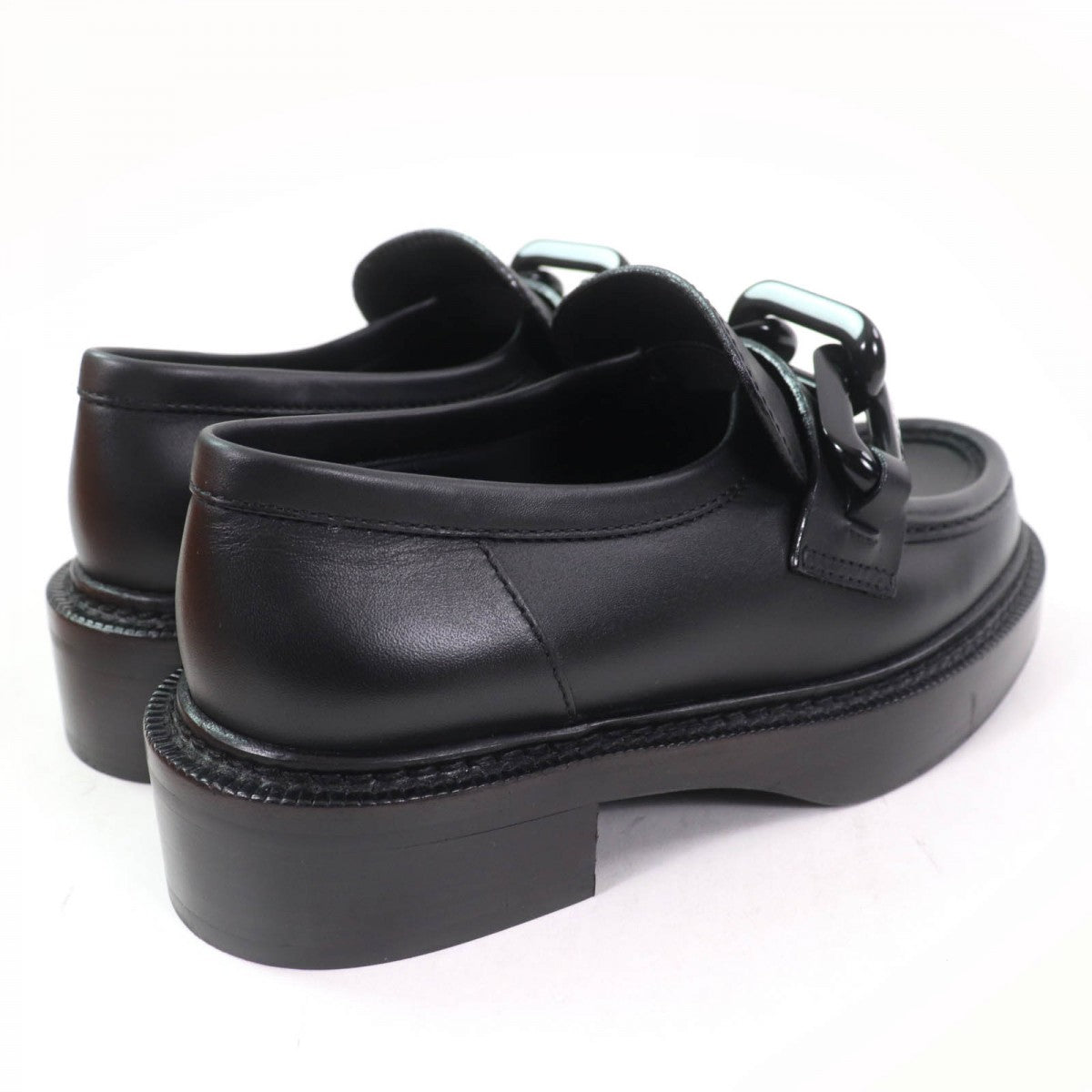 LOUIS VUITTON Leather shoes leather black Academy Line 34.5