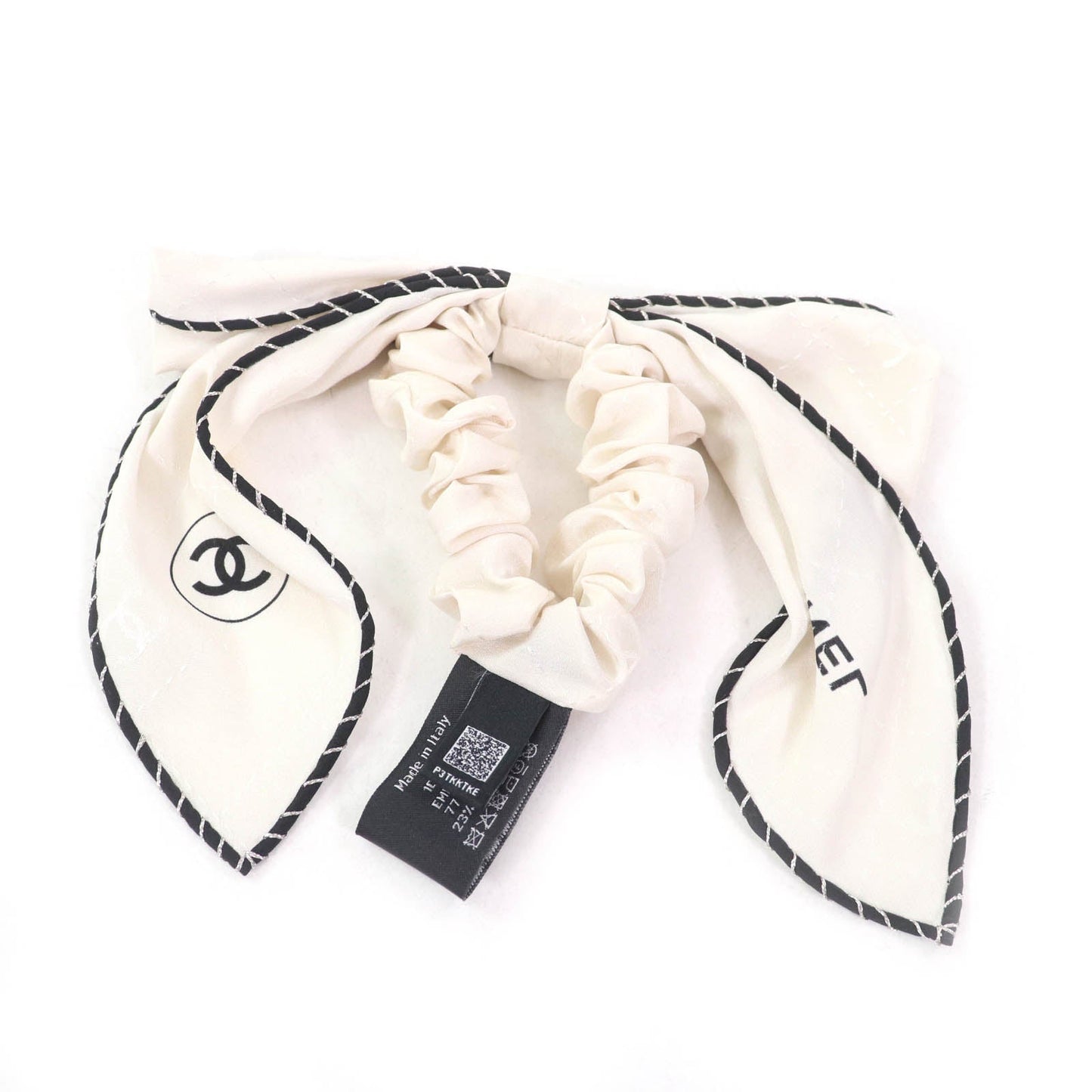 Chanel COCO Mark Ribbon Silk Scrunchie