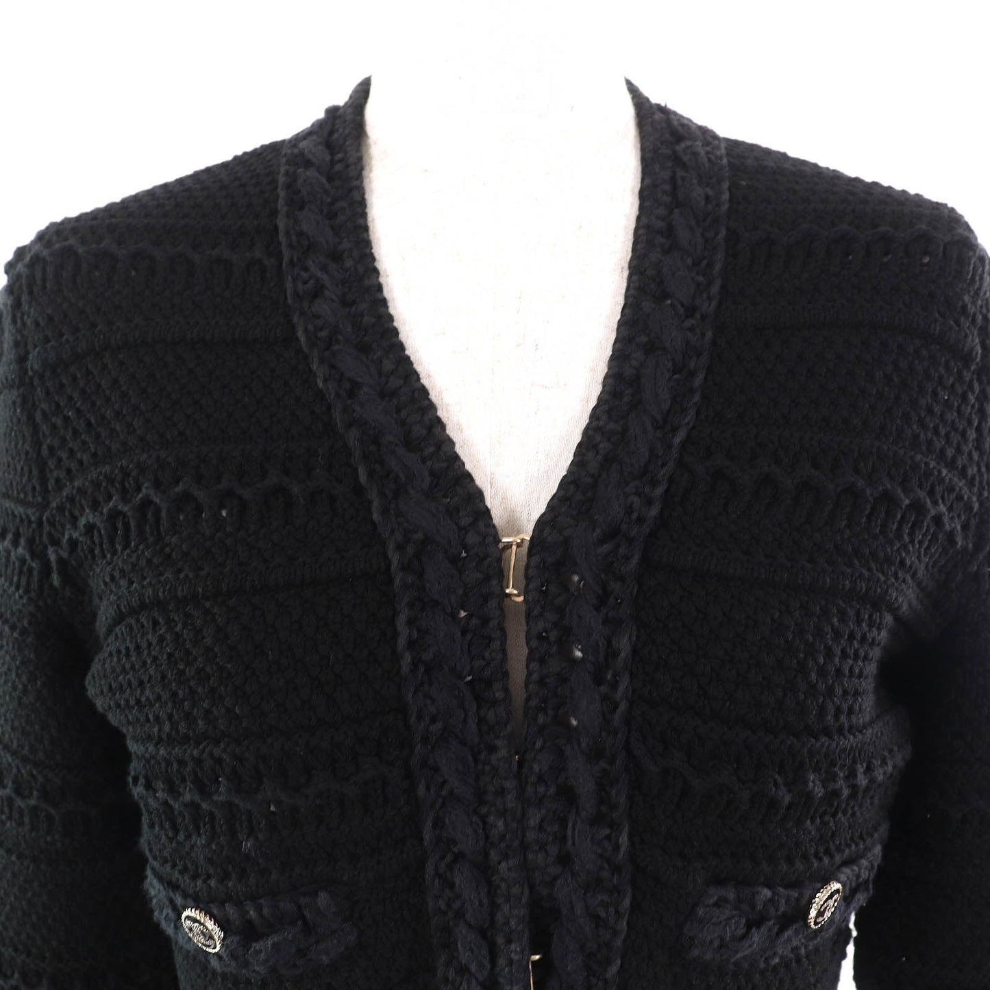 Chanel COCO Mark Button Cotton Cardigan