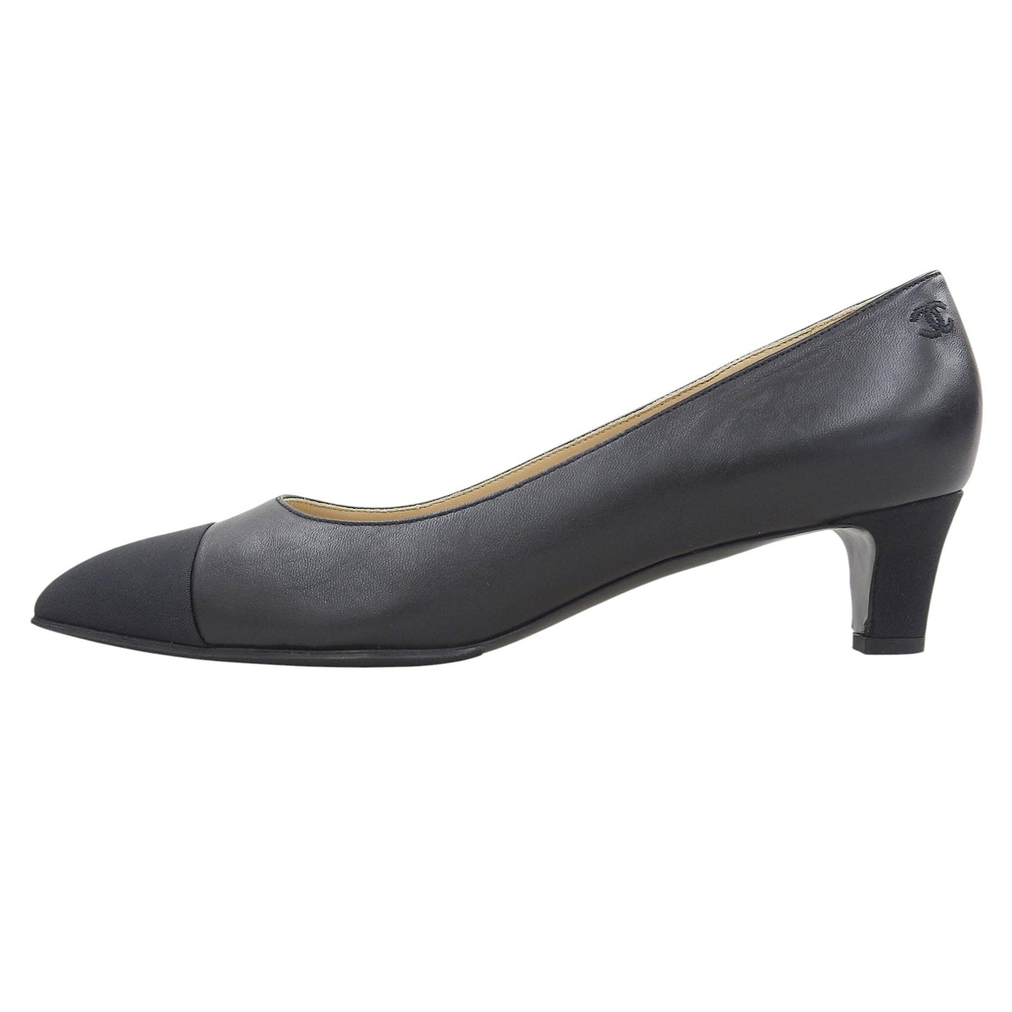 Chanel Gabriel Embroidered Logo Leather Pumps
