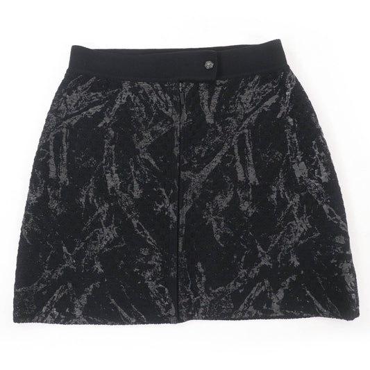 Chanel Jewel COCO Mark Button Wool Knit Skirt