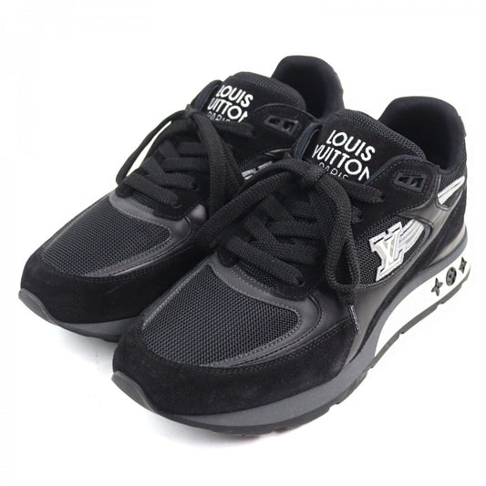 LOUIS VUITTON sneakers 1A9J1D leather Black type Runaway line 6.5