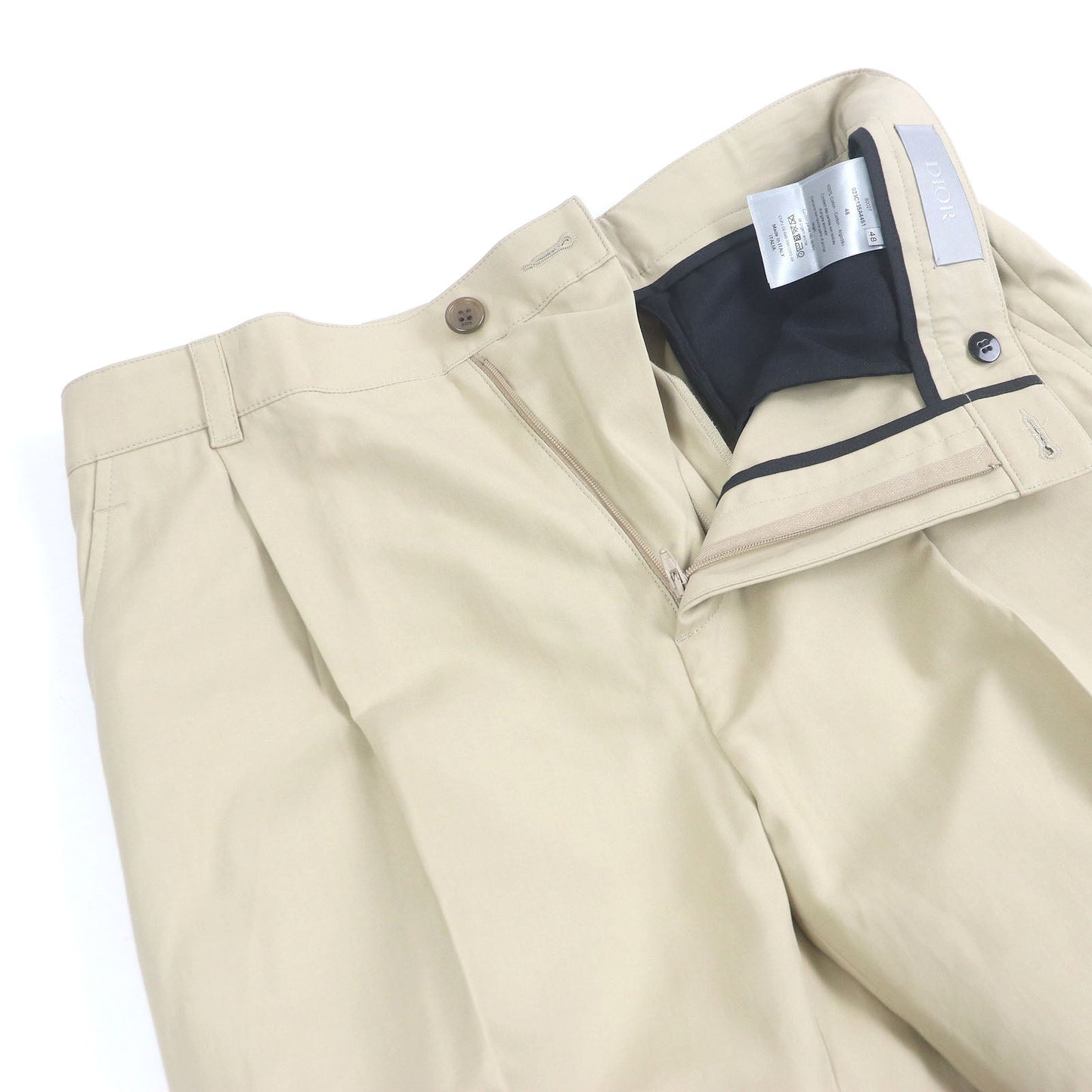 Dior Single Pleat Cotton Tro rs