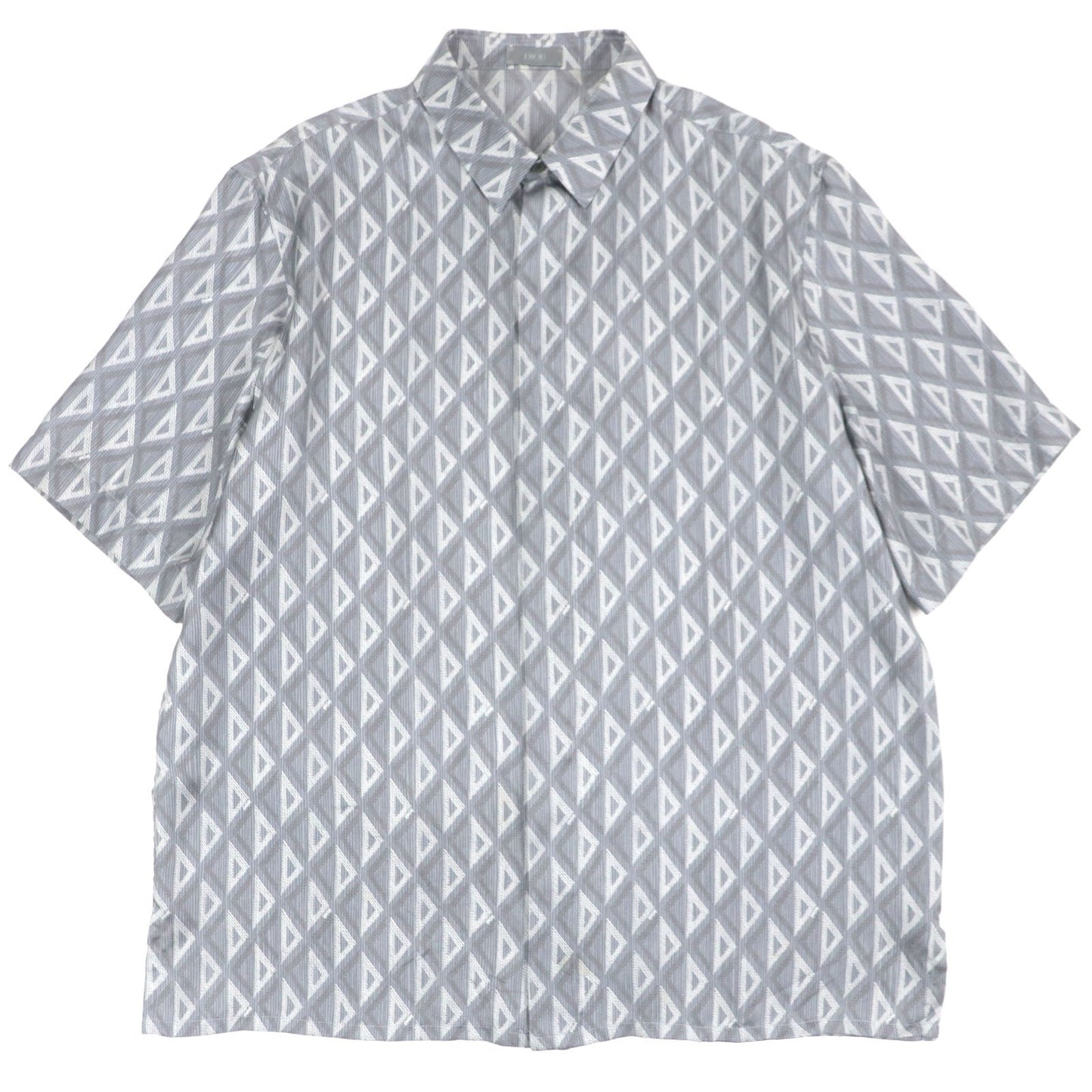 Dior CD Diamond Twill Silk Short Sleeve Shirt