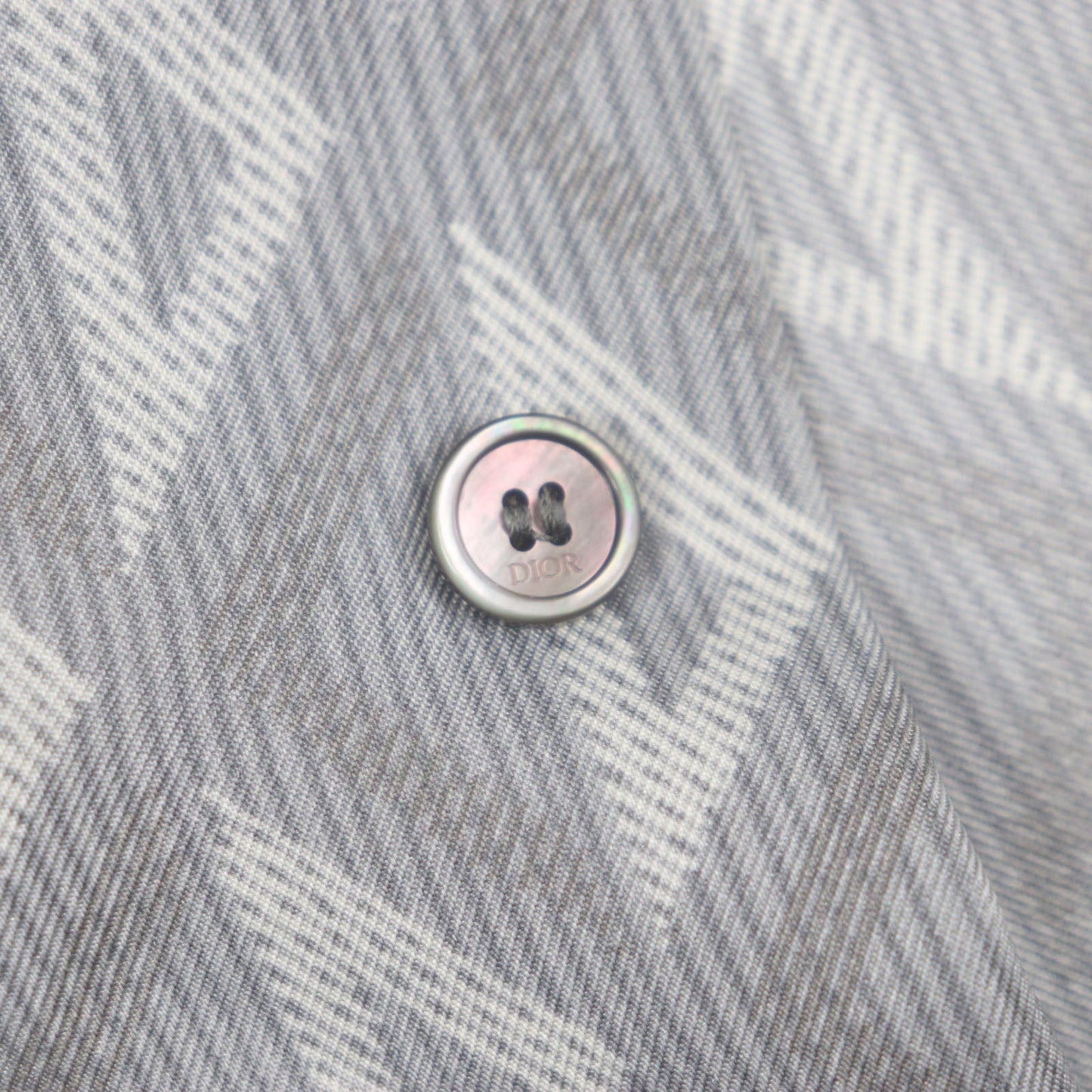 Dior CD Diamond Twill Silk Short Sleeve Shirt