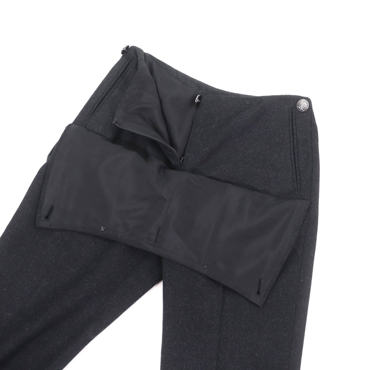 Chanel Logo button Wool Pants