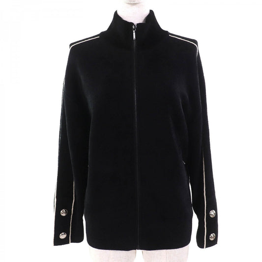 CHANEL Blouson P65657 cashmere Black White XS