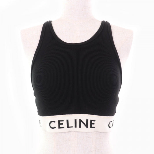 CELINE Tank top 2A68L372N cotton Black/Cream Athlete Bra / Mesh S