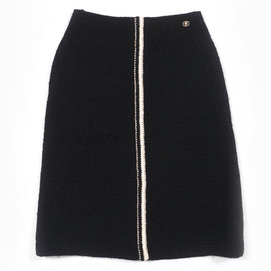 CHANEL skirt P64628V19676 wool black 34