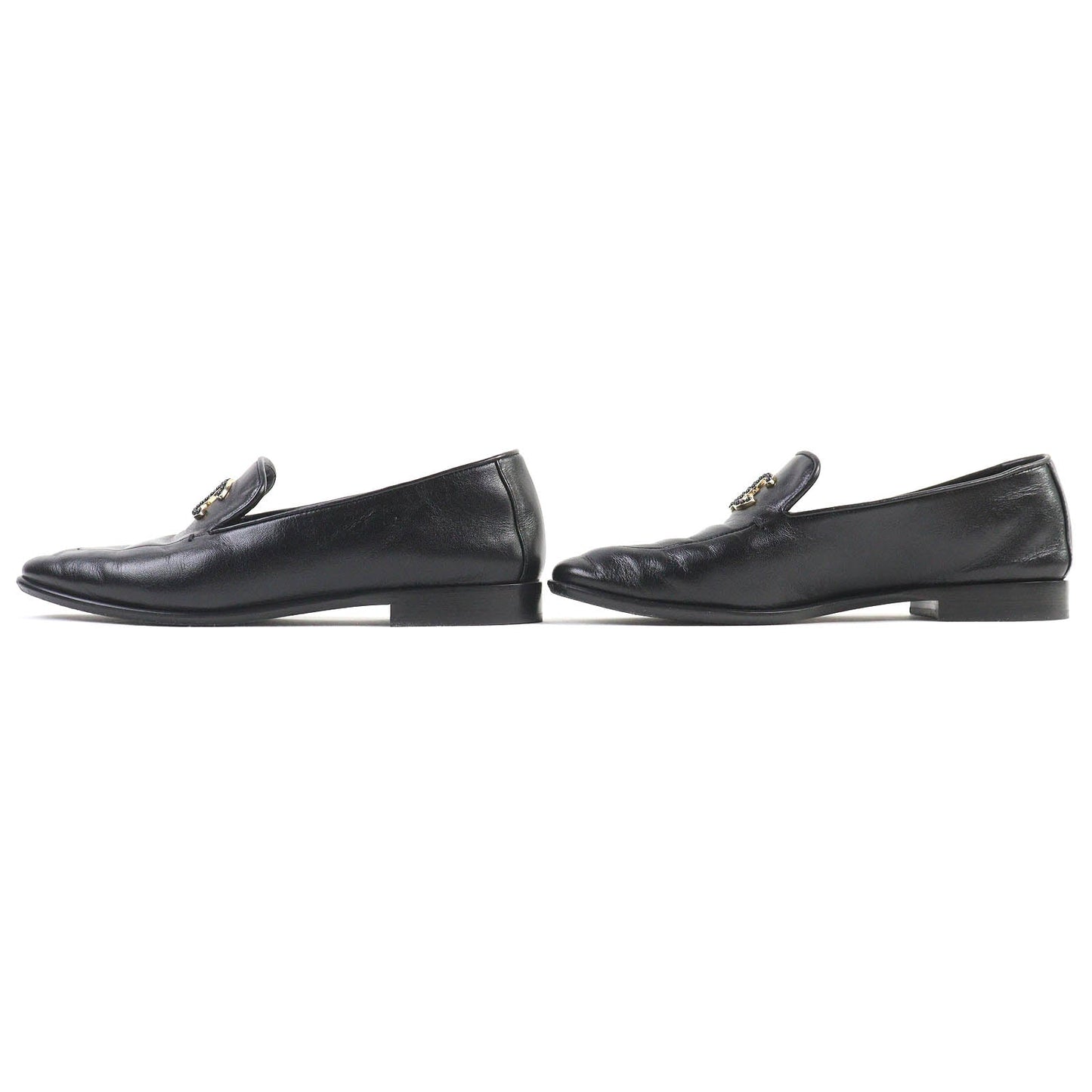 Chanel COCO Mark Moccasins Shiny Calfskin Loafers