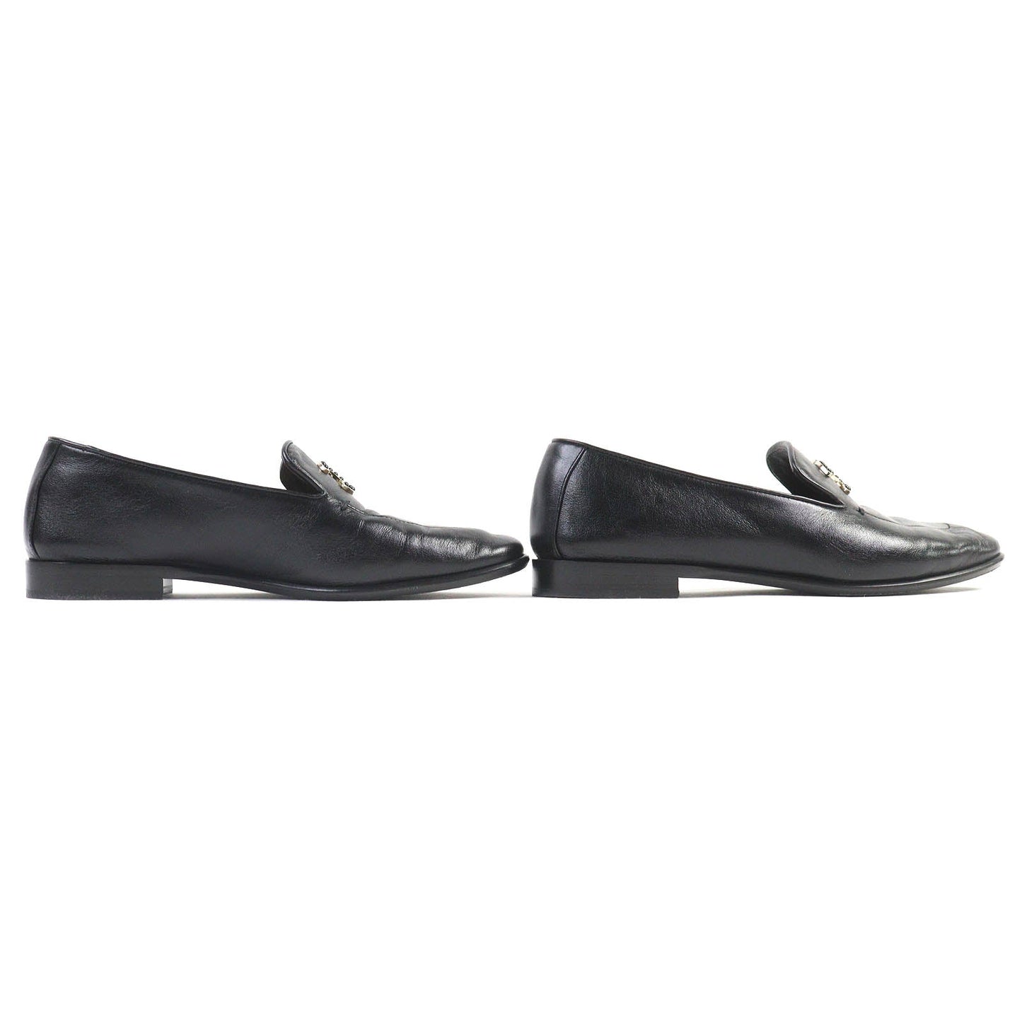 Chanel COCO Mark Moccasins Shiny Calfskin Loafers