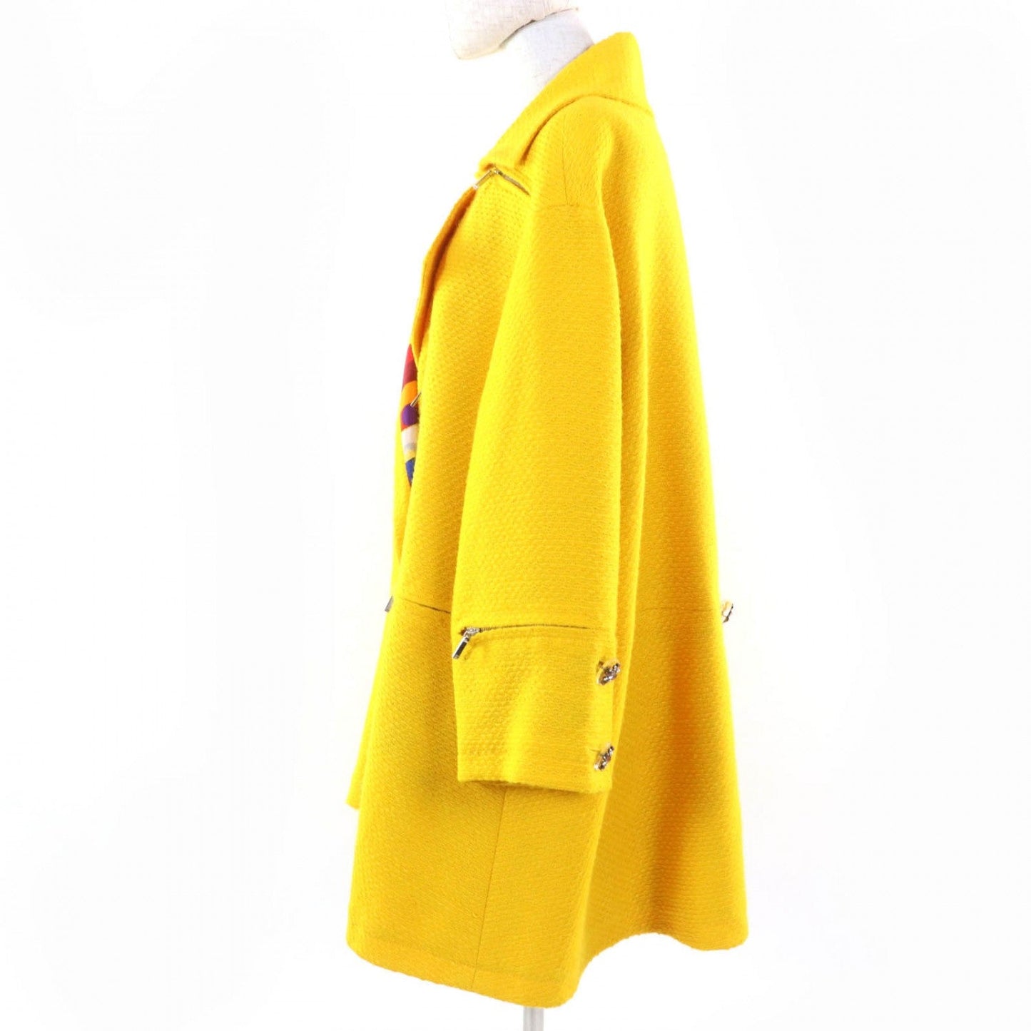 CHANEL coat P50353W05578 wool yellow 38