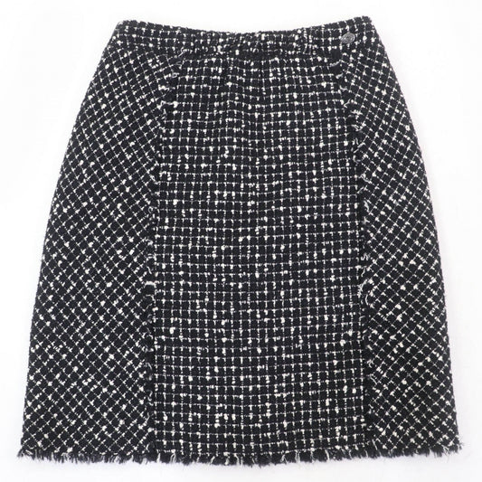 CHANEL Tweed skirt P39620V28543 wool Black type 38