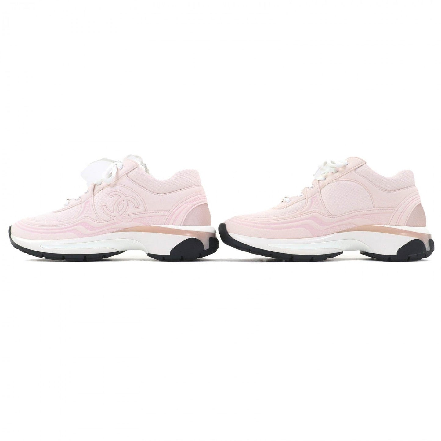 CHANEL sneakers 24S G45077 Suede leather Light pink 37