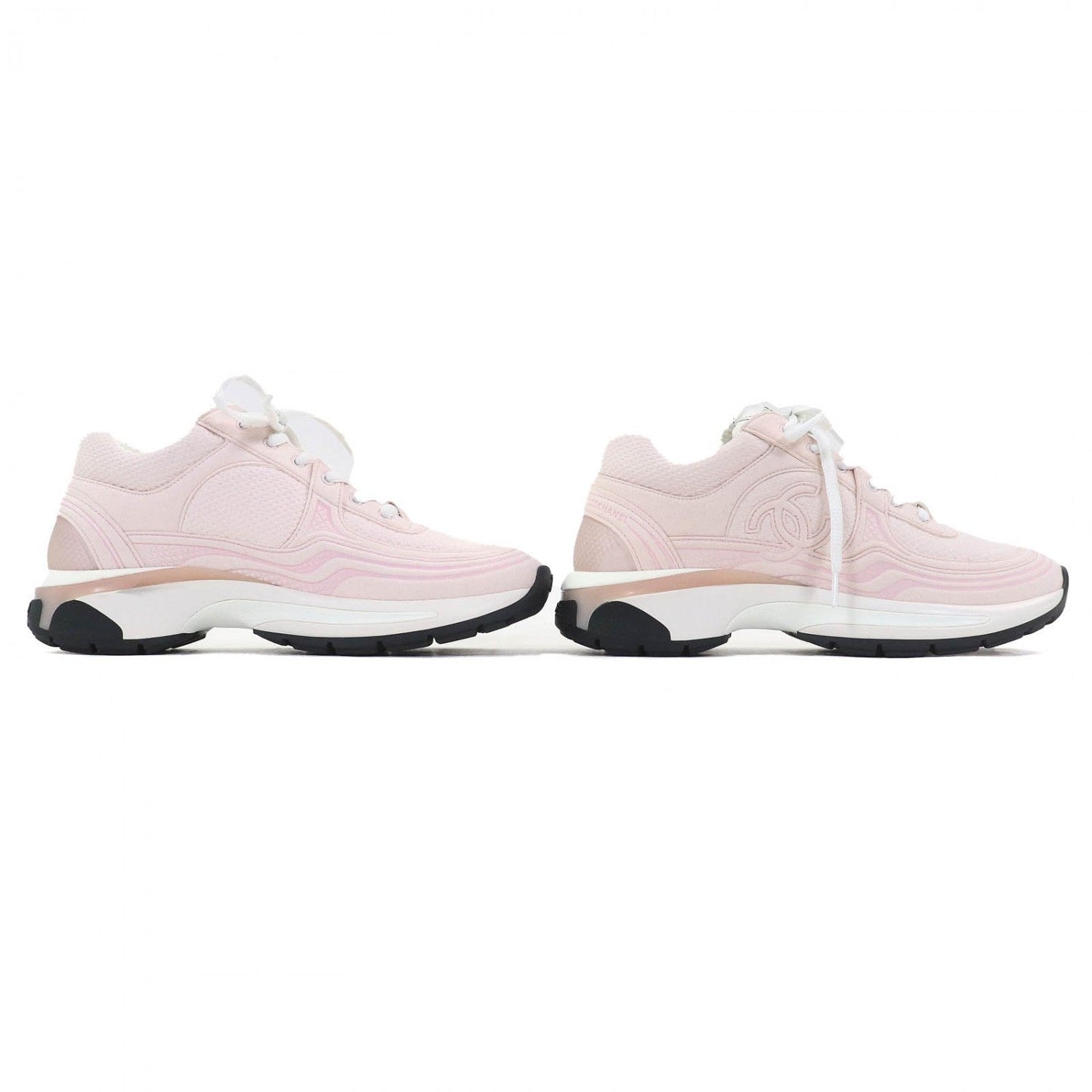 CHANEL sneakers 24S G45077 Suede leather Light pink 37