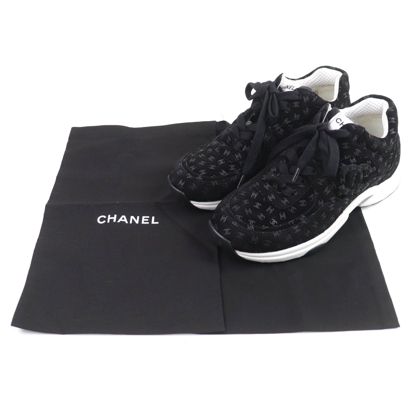 Chanel Suede Leather Sneakers