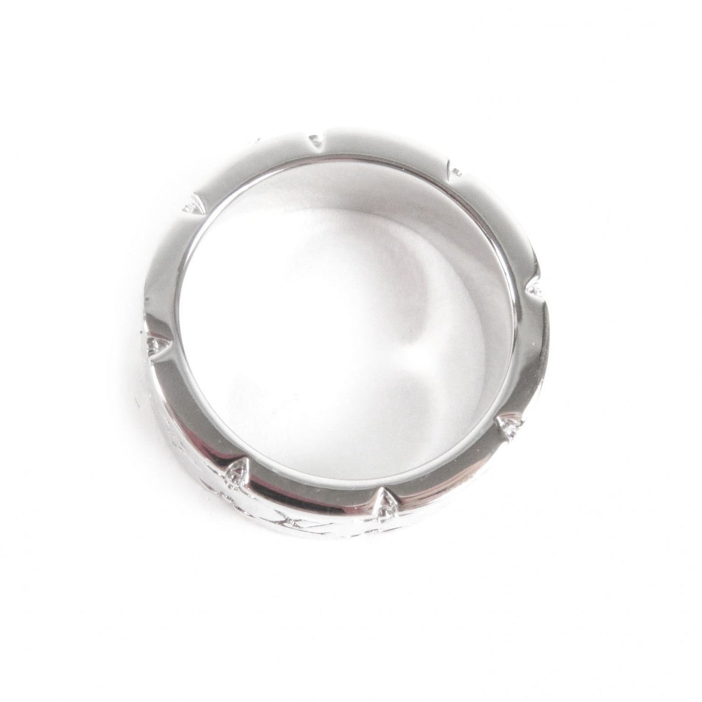 LOUIS VUITTON Ring M1182L ー Silver Ring LV Mosaic L