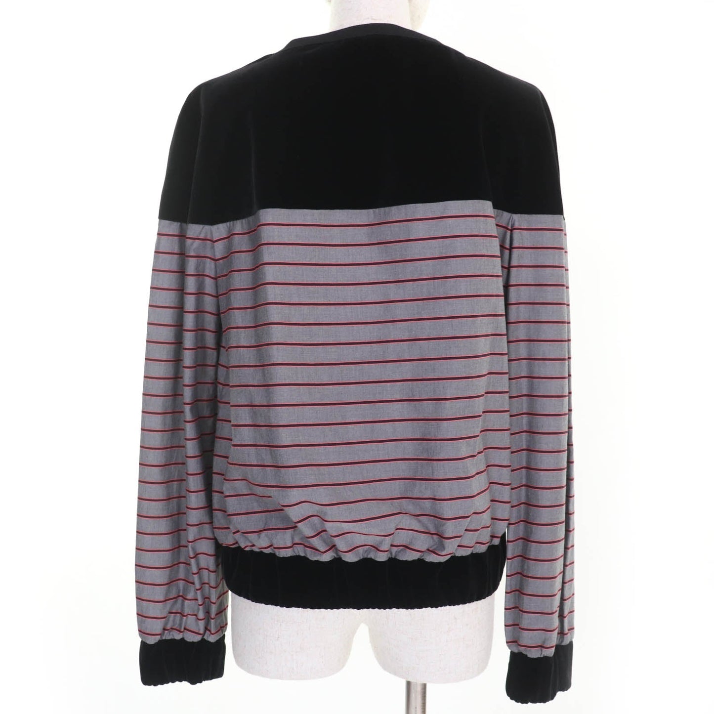 Chanel COCO Mark Border Pattern Velvet Switch Top