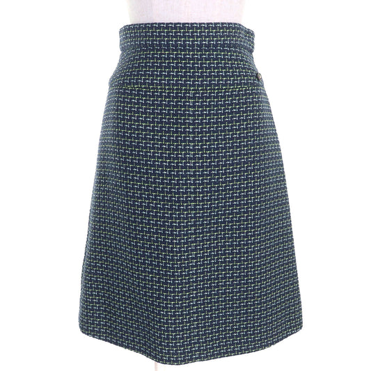 Chanel Lion COCO Button Cotton Tweed Skirt