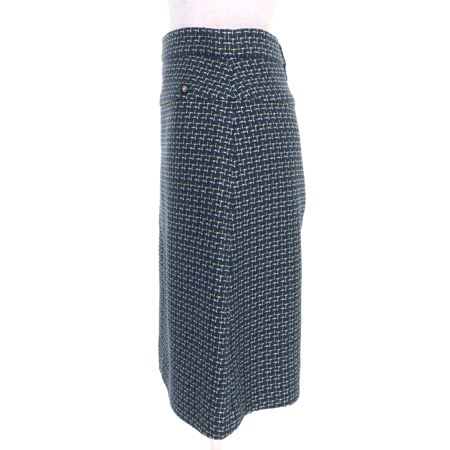 Chanel Lion COCO Button Cotton Tweed Skirt