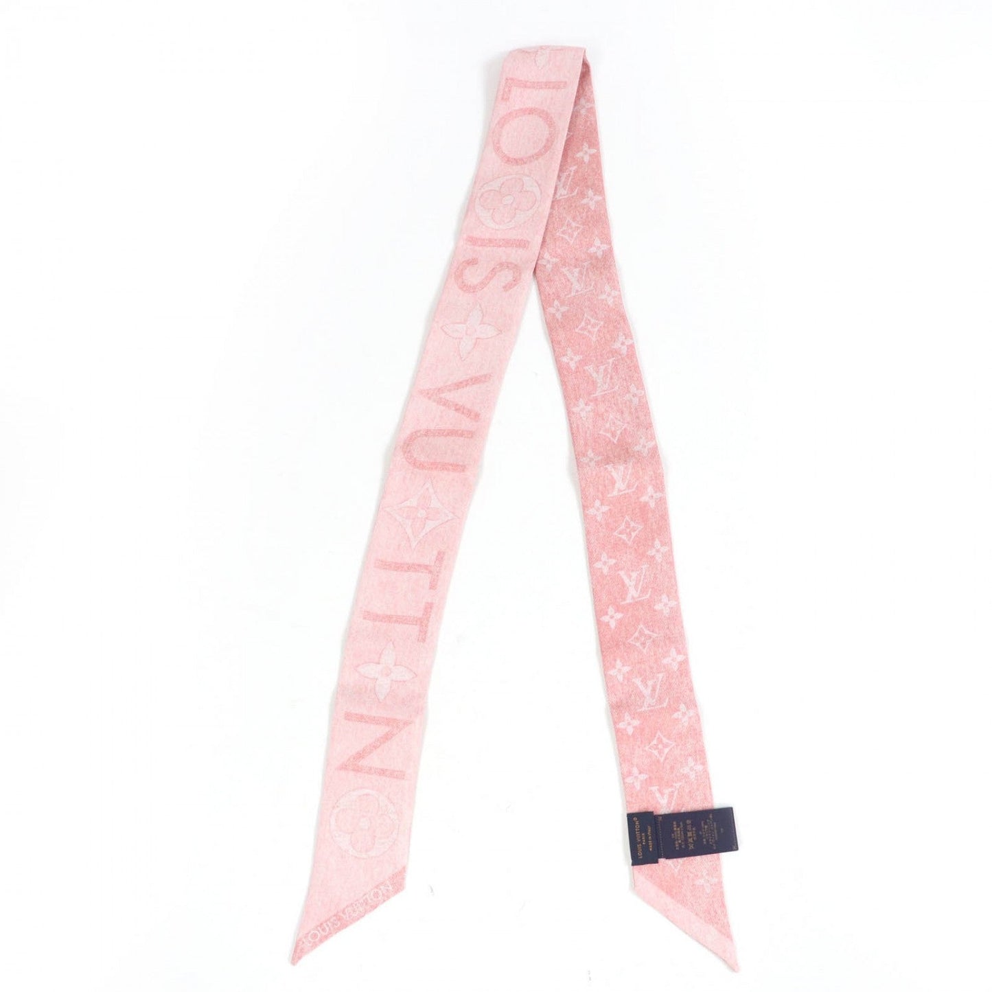LOUIS VUITTON scarf M96268 silk Rose claire Bandeau BB Monogram Infinity 120cm×5cm