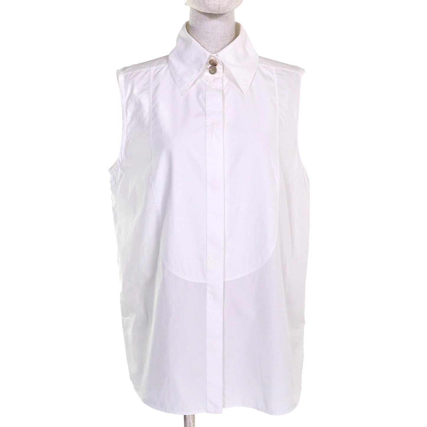 Chanel Cotton poplin Sleeveless Shirt