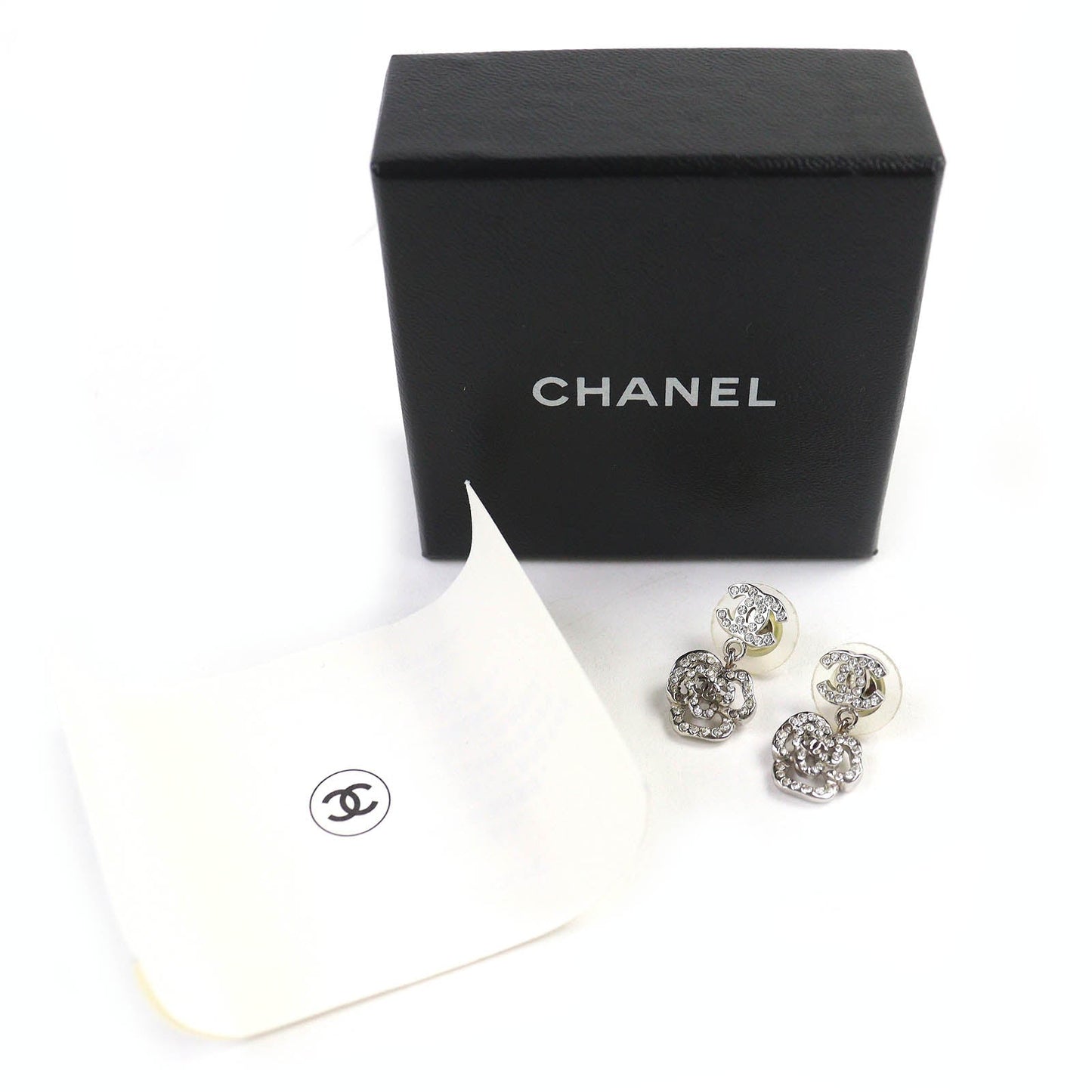 Chanel COCO Mark Camellia Earrings
