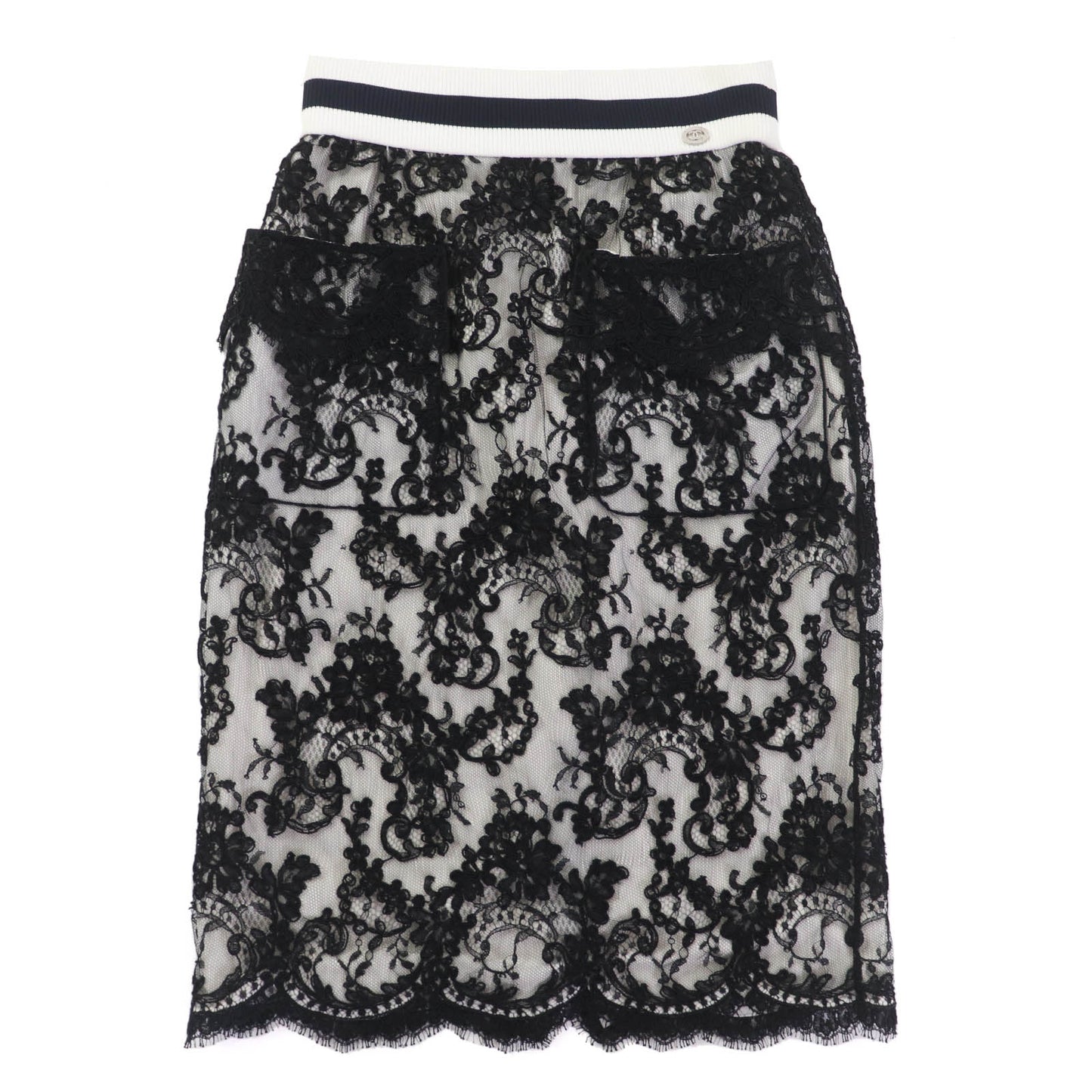 Chanel P56061V42335 Floral lace Skirt