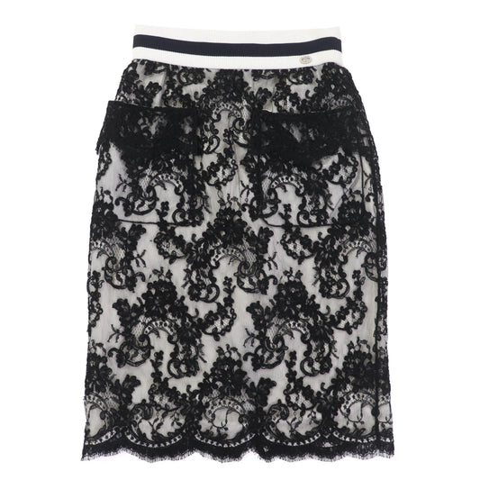 Chanel P56061V42335 Floral lace Skirt