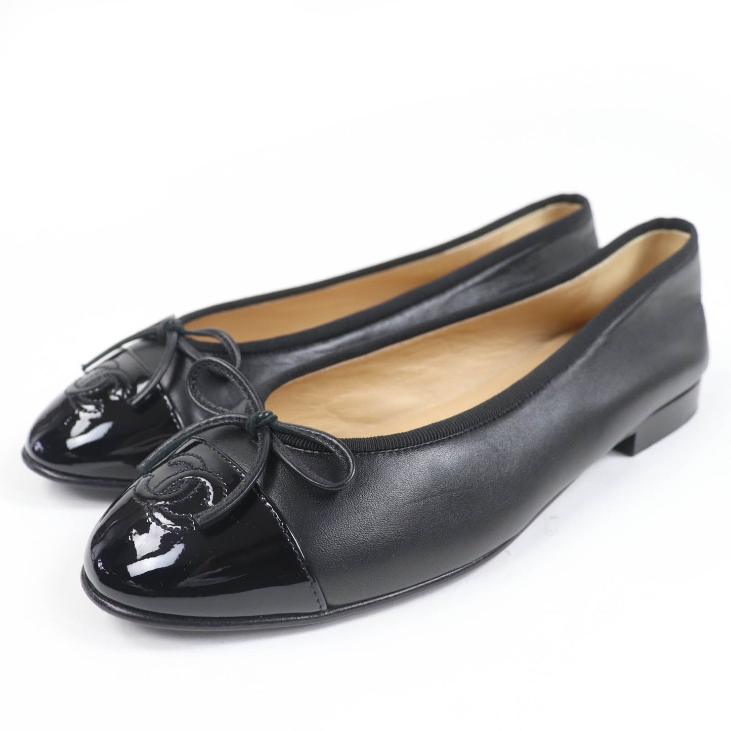 Chanel COCO Mark Leather Ballerina Pumps