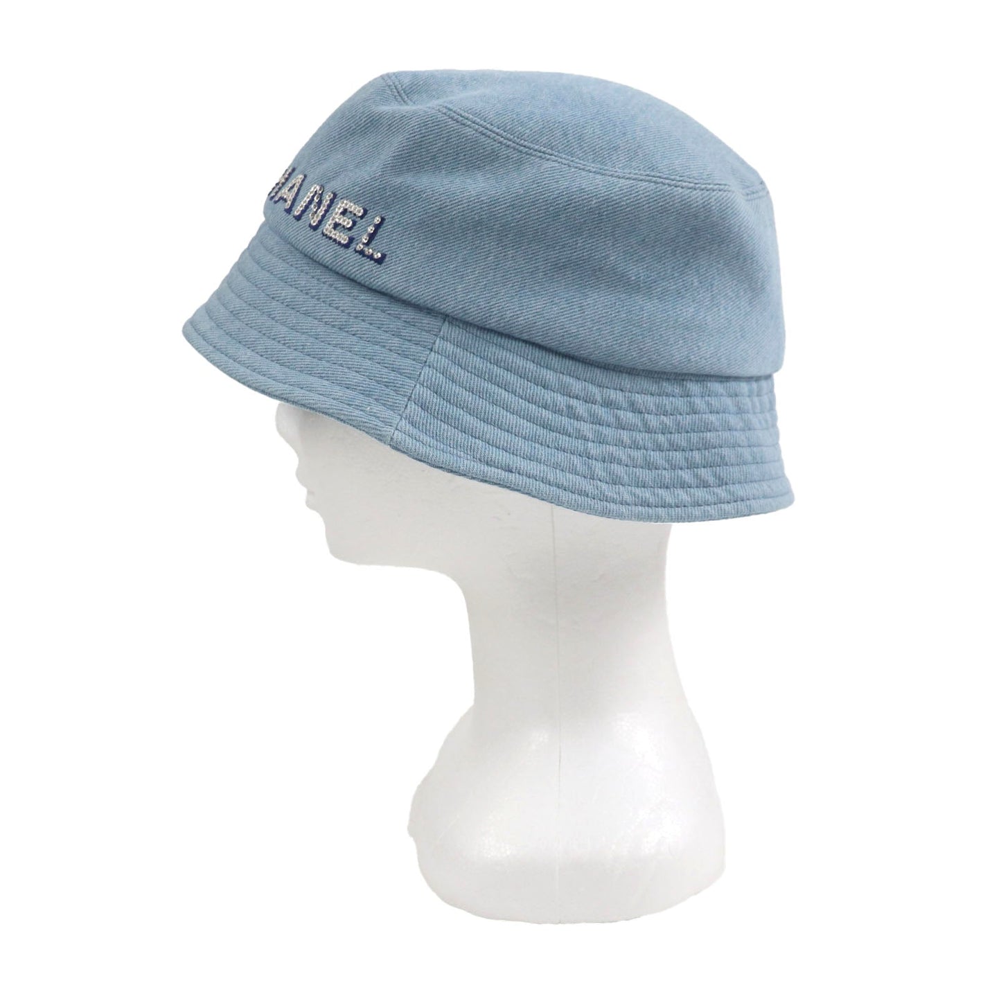 Chanel Sequin logo Denim Cotton Bucket Hat