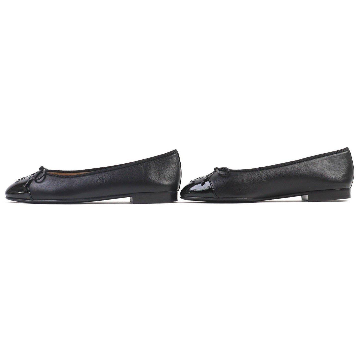 Chanel COCO Mark Ribbon Leather Flats
