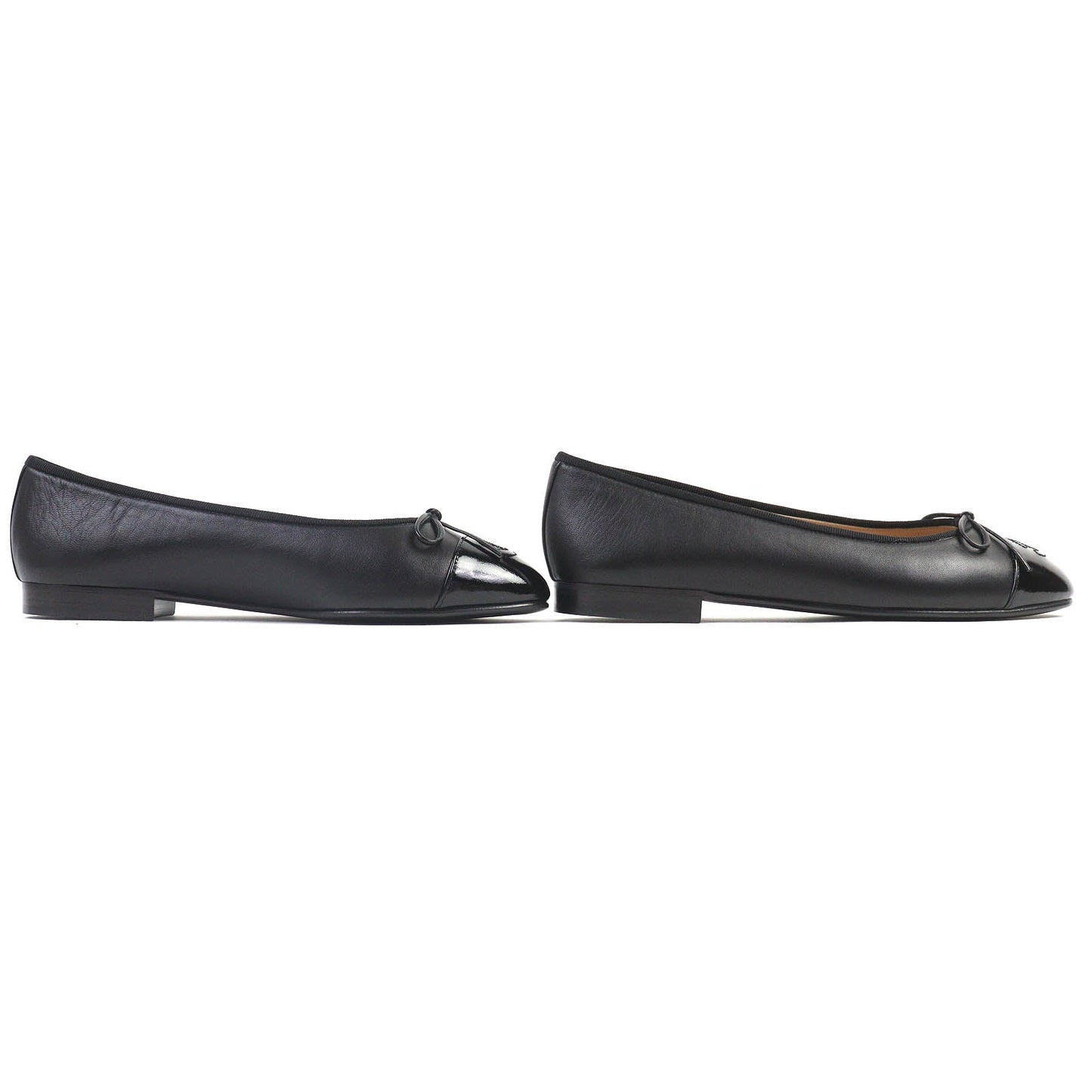 Chanel COCO Mark Ribbon Leather Flats