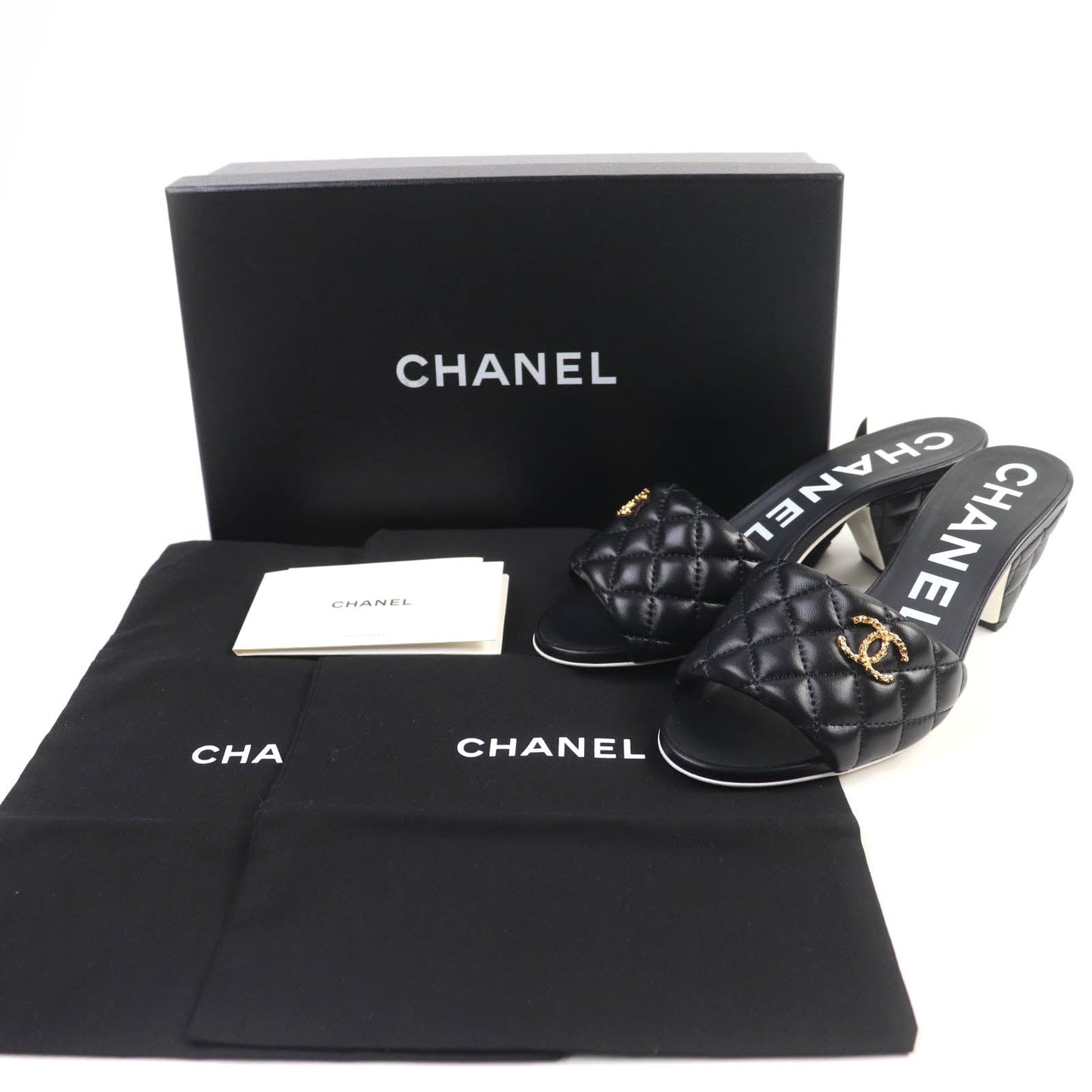 Chanel COCO Mark Matelass Lambskin Sandals