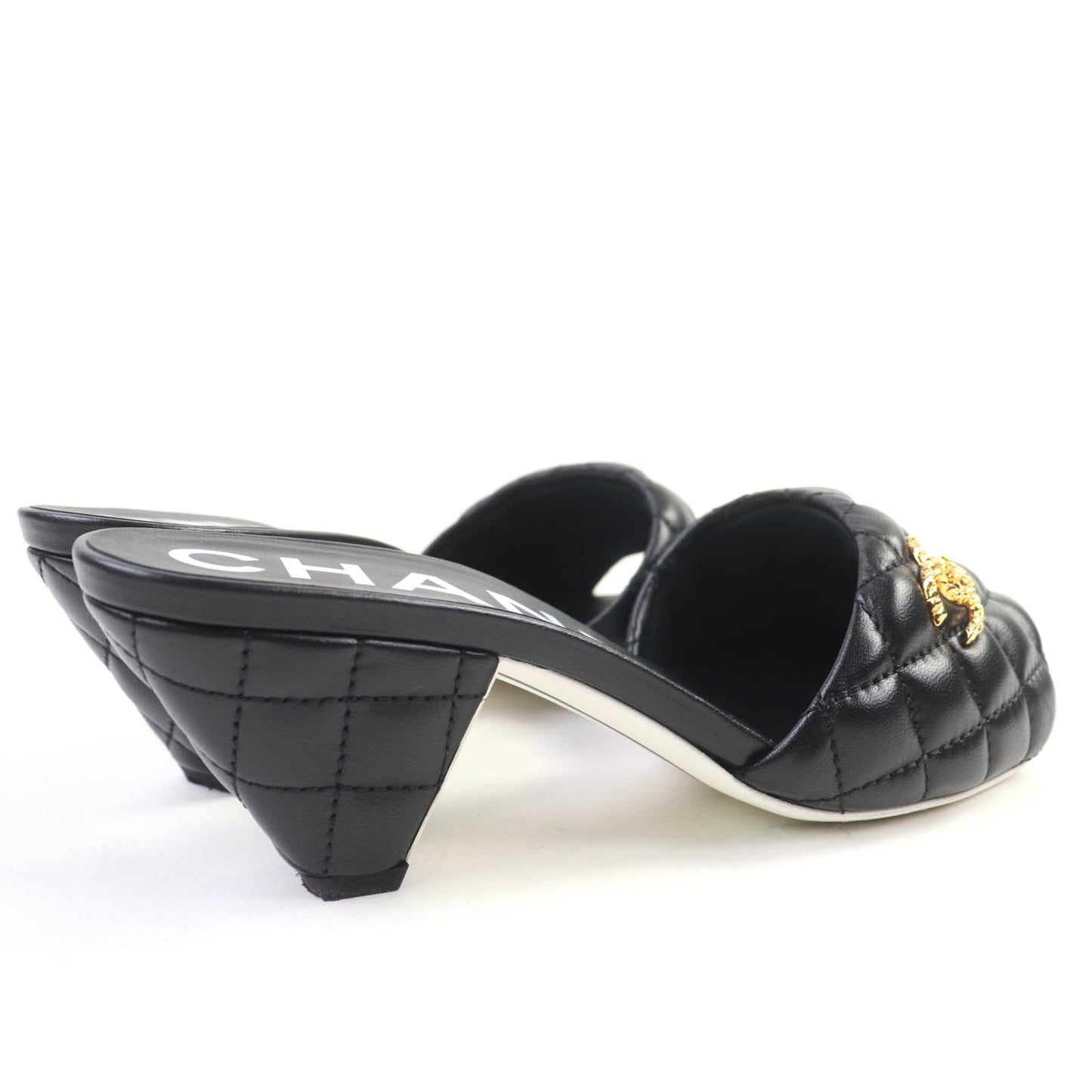 Chanel COCO Mark Matelass Lambskin Sandals