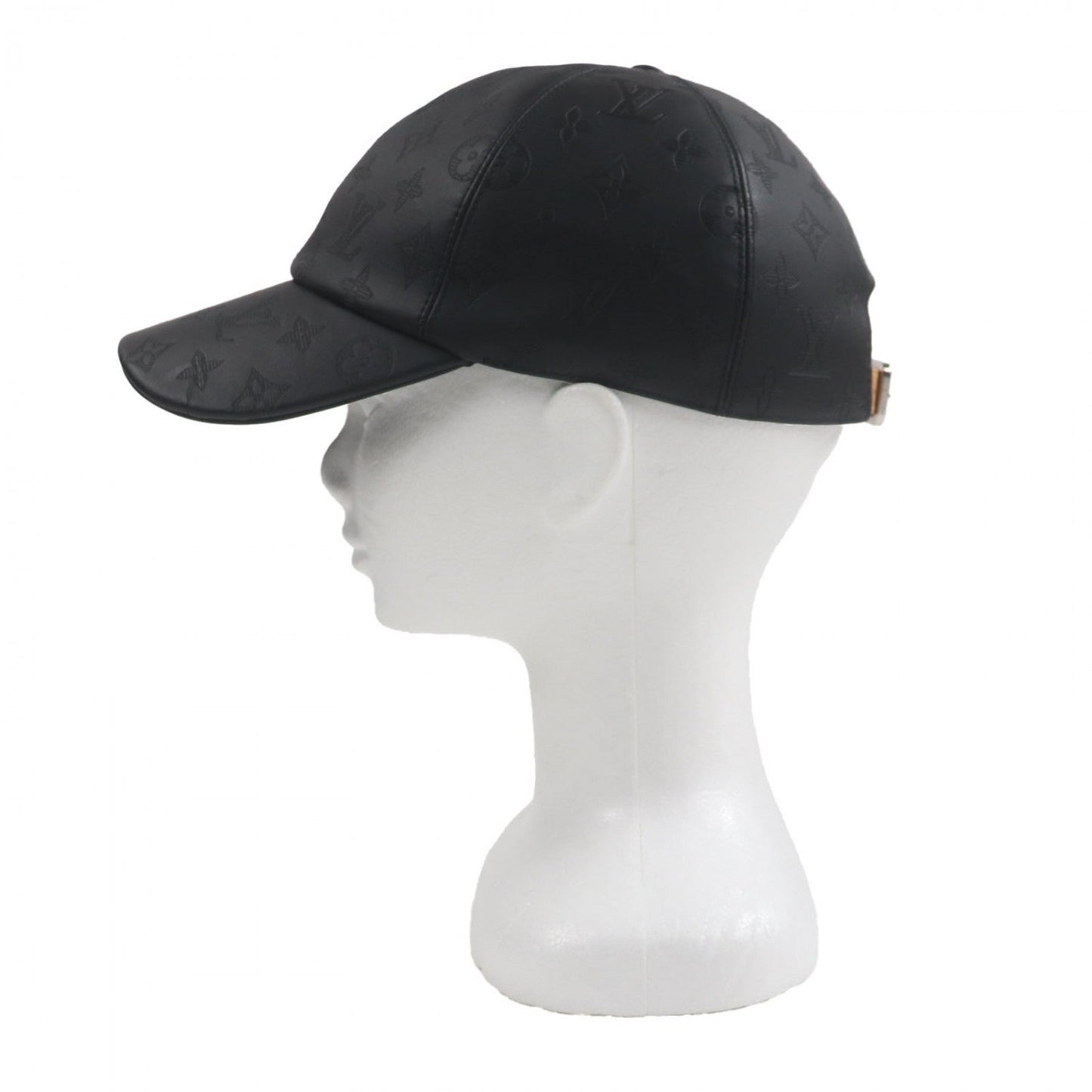 LOUIS VUITTON cap M76581 Cowhide black Cap Monogram Shadow