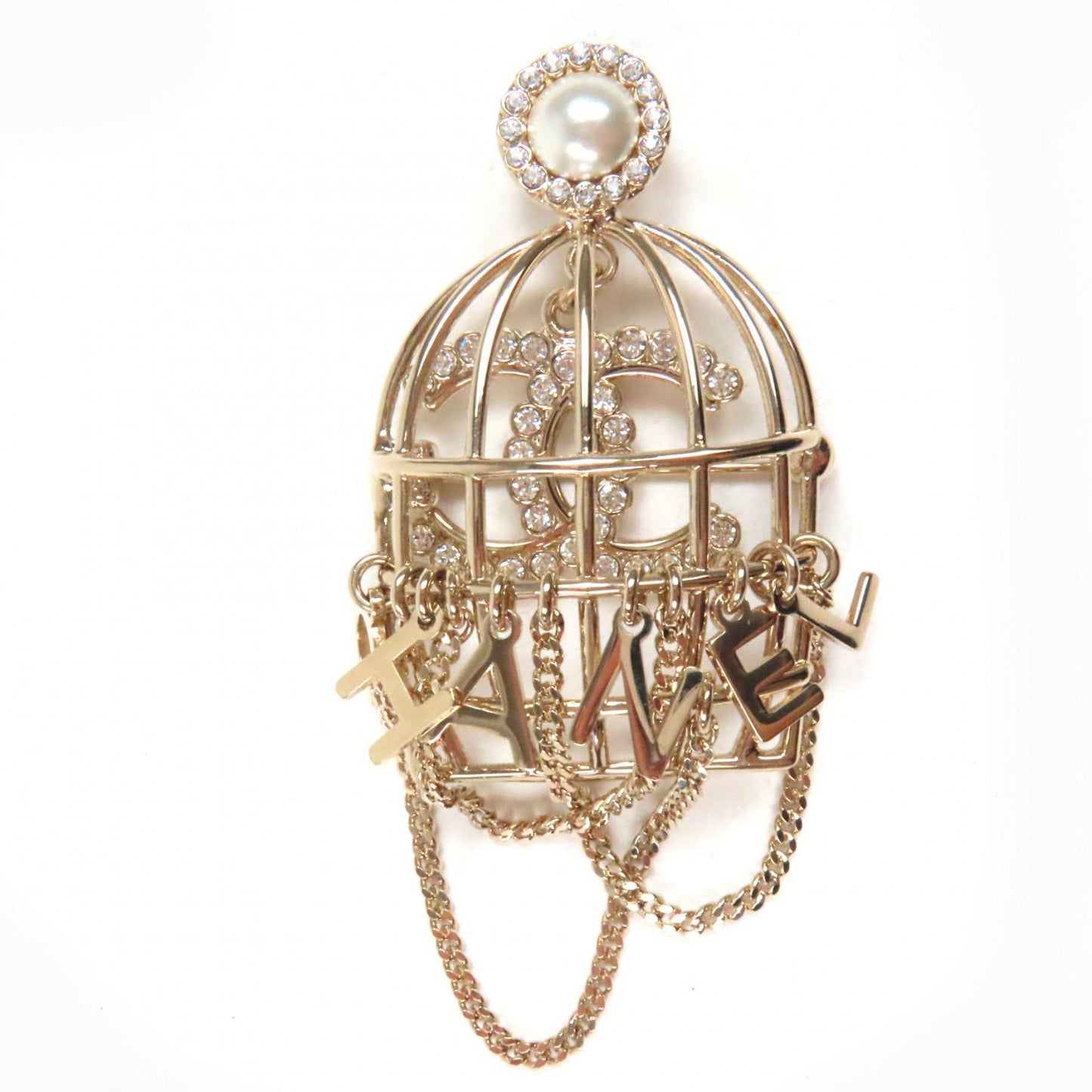 Chanel COCO Mark Birdcage Brooch