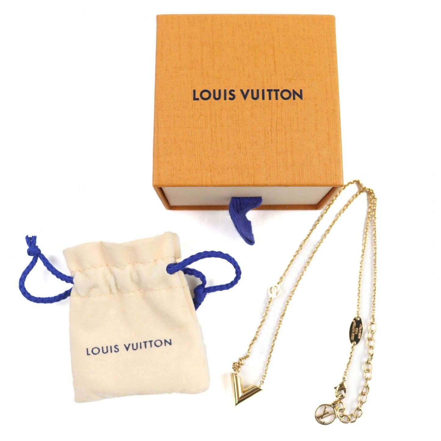 LOUIS VUITTON Necklace M00857 ー gold Essential V